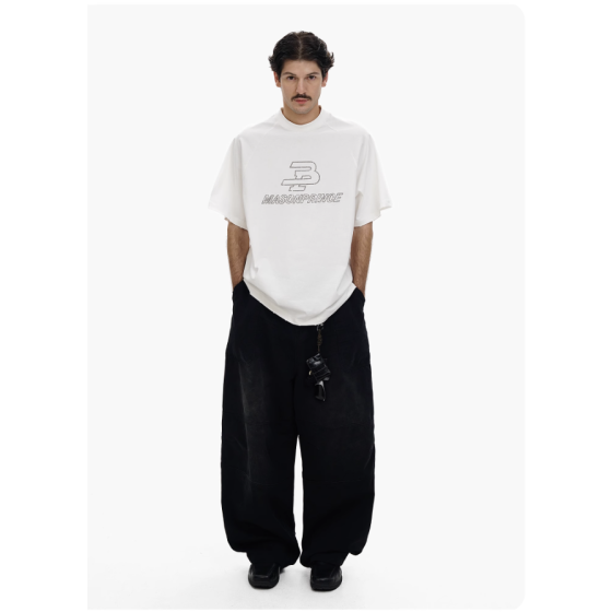 Summer new fuzzy digital direct spray short sleeve top men's pair of cotton T-shirt Instagram trend